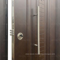 Pakistan anti-rust silver long handle exterior entrance security steel armored door for house